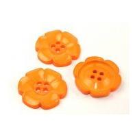 Large Daisy Plastic Flower Buttons 63mm Orange