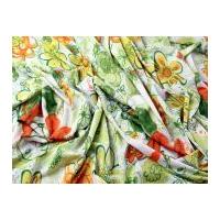Lady Floral Print Stretch Jersey Knit Dress Fabric