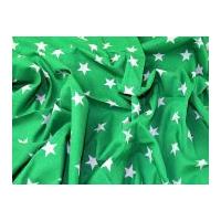 Large Star Print Cotton Dress Fabric Emerald Green