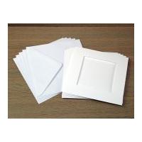 large square double fold blank cards envelopes white