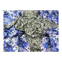 Large Floral & Animal Print Stretch Scuba Dress Fabric Multicoloured