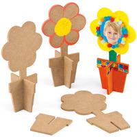 large 3d wooden flowers pack of 3