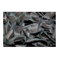 Large Circle Weave Satin & Chiffon Dress Fabric Navy Blue