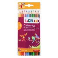 lakeland colouring pencils round barrelled soft blendable assorted pac ...