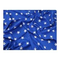 Large Star Print Cotton Dress Fabric Royal Blue