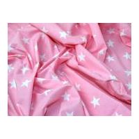 Large Star Print Cotton Dress Fabric Baby Pink