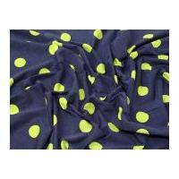 large spot polka dot print stretch cotton jersey knit dress fabric lim ...