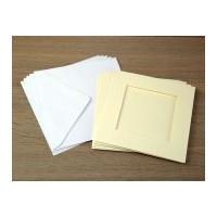 Large Square Double Fold Blank Cards & Envelopes Cream