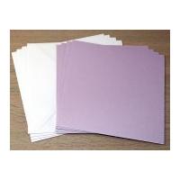Large Square Pearlised Blank Cards & Envelopes Lavender Pearl