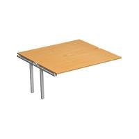 Laguna Double Add On Bench 1600mm Silver Frame Beech