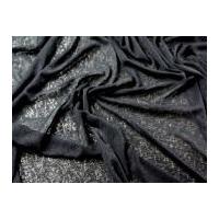 Lace Effect Stretch Jersey Dress Fabric Black