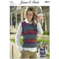 Ladies Sleeveless Sweater in James C. Brett Woodlander DK (JB311)
