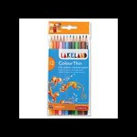 lakeland colourthin colouring pencils assorted colours 12 pack