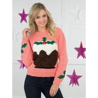 Ladies Christmas Pudding Sweater in James C. Brett Top Value DK (JB271)