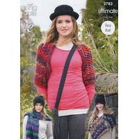 Ladies Wrap, Scarf and Shrug in King Cole Ultimate (3783)