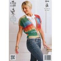 Ladies Cardigans in King Cole Shine (3846)