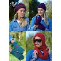 Ladies Hats, Mittens, Gloves and Snood in King Cole DK and King Cole Aran (3300)