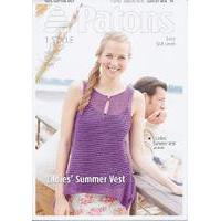 Ladies Summer Vest in Patons 100% Cotton 4 Ply (4074)