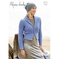 ladies fitted jacket in stylecraft alpaca chunky 9111