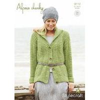 Ladies Cardigan in Stylecraft Alpaca Chunky (9112)