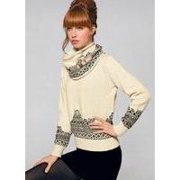 large jacquard snood in bergere de france ideal 70483