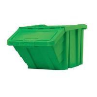 Large Recycle Storage Bin with Opening Lid Green SLI369046