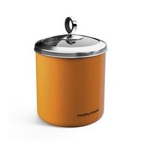 large orange storage canister