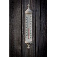 LARGE OUTDOOR TUBE THERMOMETER in Clay