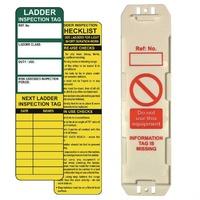 Ladder Tag Kit - Single (1 Asset Tag Holder, 2 Inserts & 1 Pen)