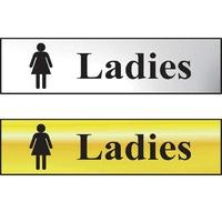 ladies sign pol 200 x 50mm