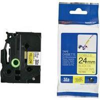 Labelling tape (flexible) Brother TZe-FX651 Tape colour: Yellow Font colour:Black 24 mm 8 m