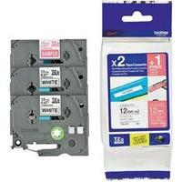 Labelling tape 3-piece set Brother TZe-32M3 Tape colour: White, Pink Font colour:Black, White 12 mm 8 m