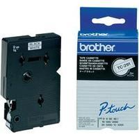 Labelling tape Brother TC-291 Tape colour: White Font colour:Black 9 mm 7.7 m