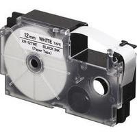 Labelling tape (paper) Casio XR-12TWE Tape colour: White Font colour:Black 12 mm 8 m