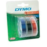 Labelling tape 3-piece set DYMO S0847750 Tape colour: Blue, Black, Red Font colour:White 9 mm 3 m