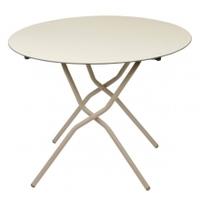 Lafuma Foldable Table Anytime Round, Papyrus/Sand, 94 cm diameter