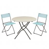 Lafuma Anytime Table And Chair Offer, One Size, Arctic and Brown