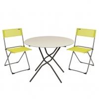 Lafuma Anytime Table And Chair Offer, One Size, Papageno and Brown