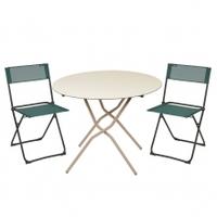 Lafuma Anytime Table And Chair Offer, One Size, Cedre and Sand