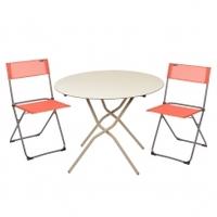 Lafuma Anytime Table And Chair Offer, One Size, Potiron and Sand
