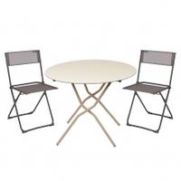 Lafuma Anytime Table And Chair Offer, One Size, Graphite and Sand