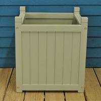 Large Hardwood Garden Planter in French Grey by Rustic Garden