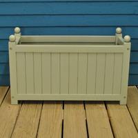 Large Hardwood Trough Garden Planter in French Grey by Rustic Garden
