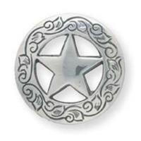Large Silver Plated Texas Star Concho