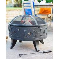 la hacienda diamond deep steel firepit