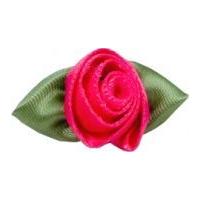 large ribbon roses shocking pink