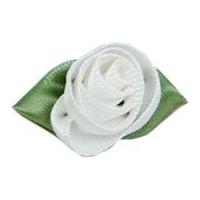 Large Ribbon Roses Antique White