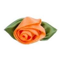 Large Ribbon Roses Dark Peach