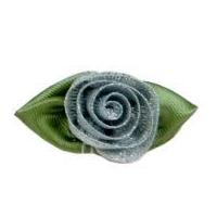 Large Ribbon Roses Silver