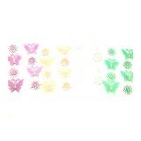Layered Butterfly & Flower Sticker Embellishments